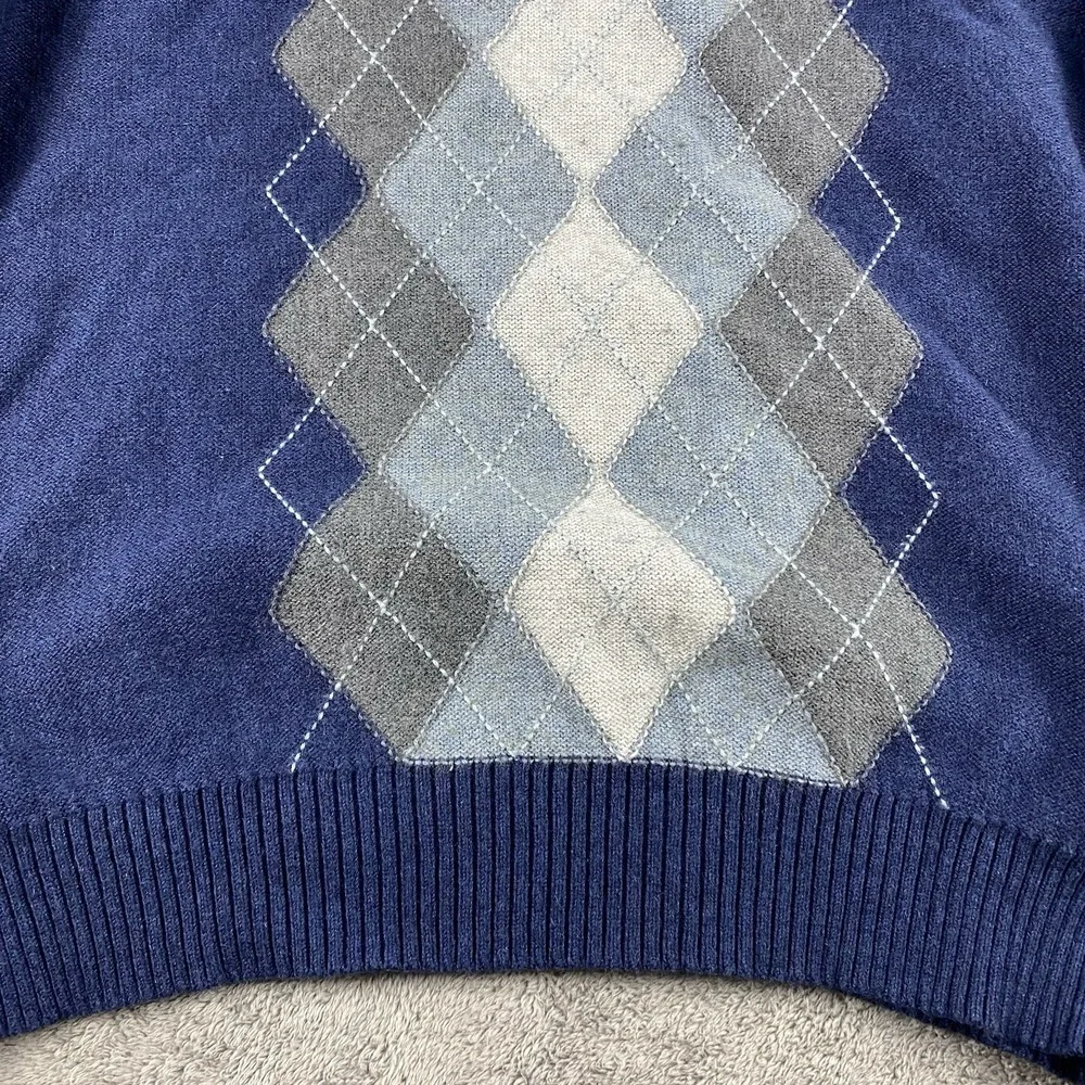 Banana Republic Luxury Blend Sweater Mens XL‎ Blue V-Neck Long Sleeve